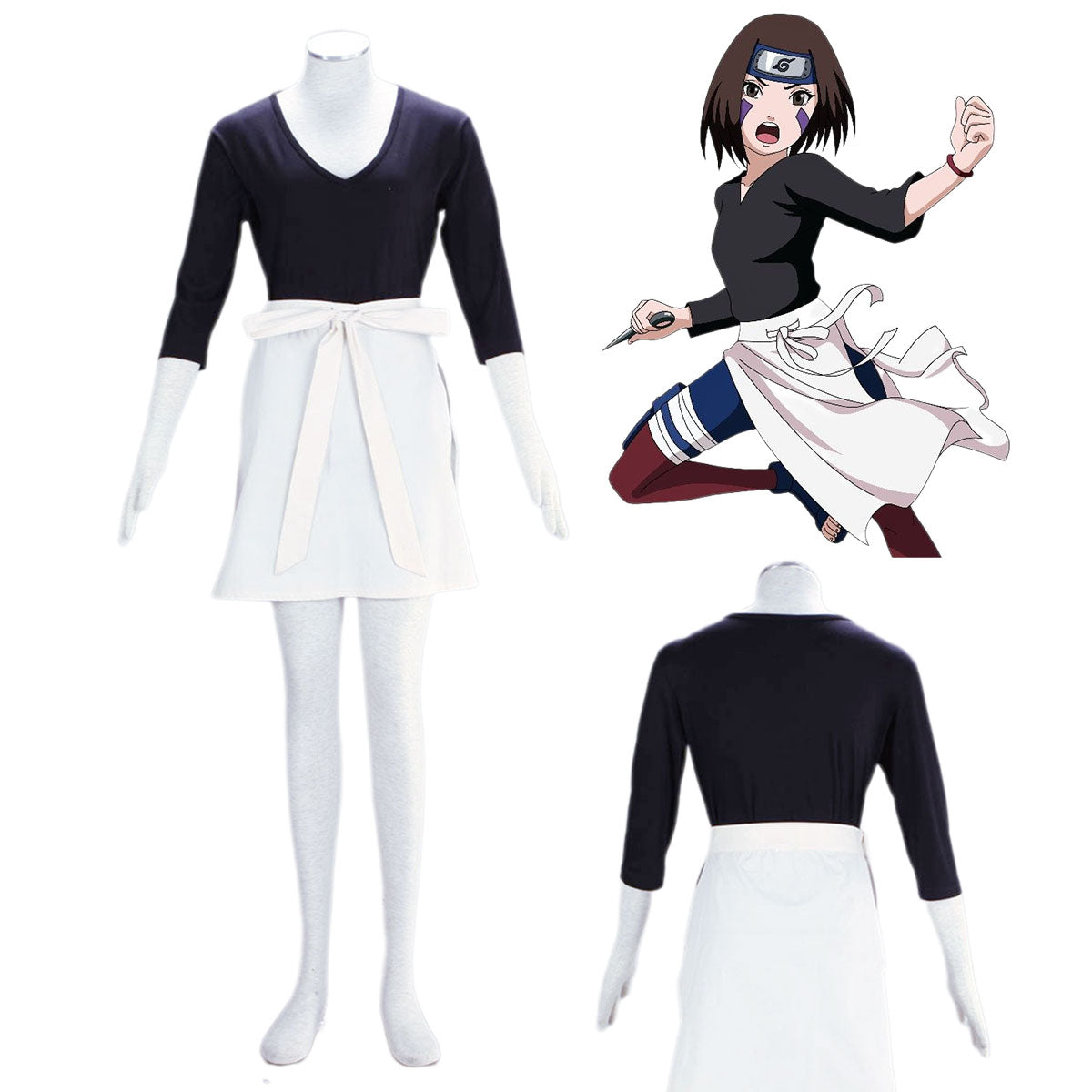 Anime Naruto Shippuden Cosplay Rin Nohara Costume Kit