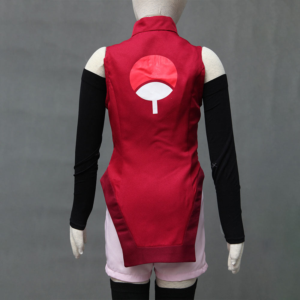 Anime Boruto Uchiha Sarada Cosplay Costume full Outfit Kit