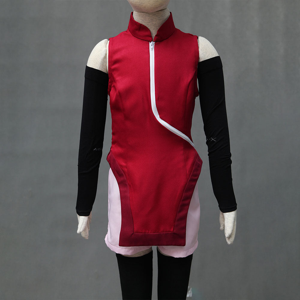 Anime Boruto Uchiha Sarada Cosplay Costume Outfit Kit