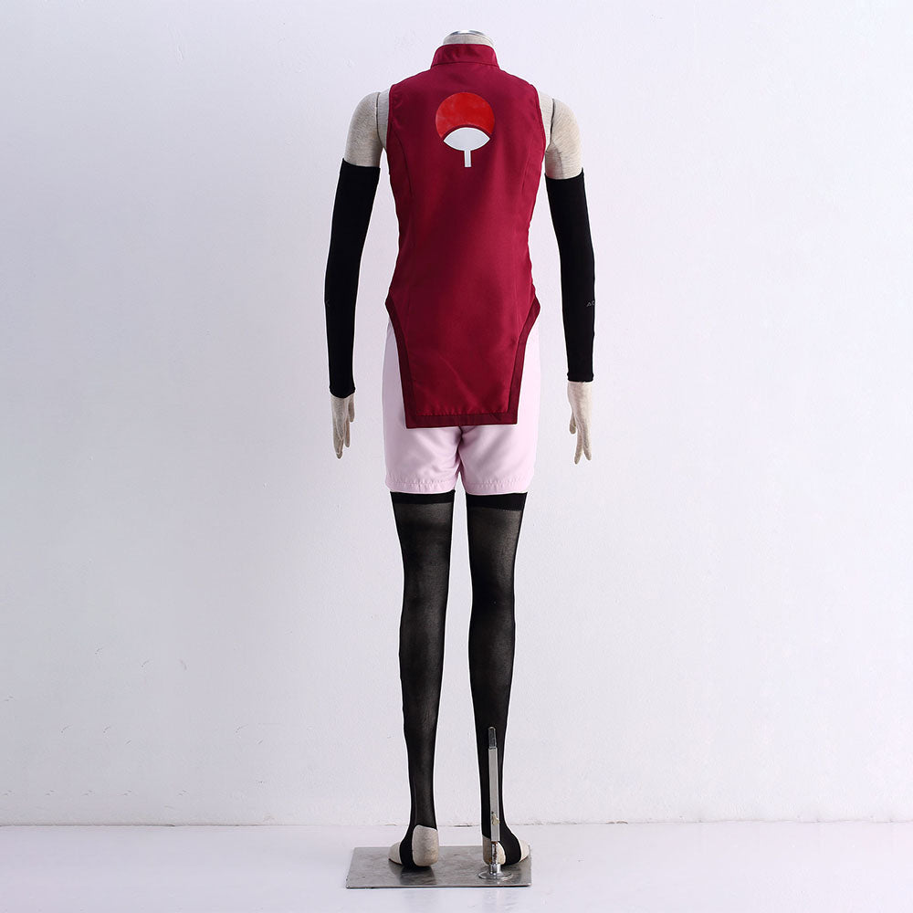 Anime Boruto Uchiha Sarada Cosplay Costume Outfit Kit