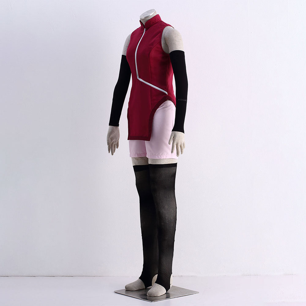 Anime Boruto Uchiha Sarada Cosplay Costume full Outfit Kit