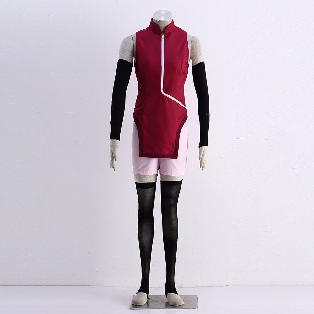 Anime Boruto Uchiha Sarada Cosplay Costume Outfit Kit