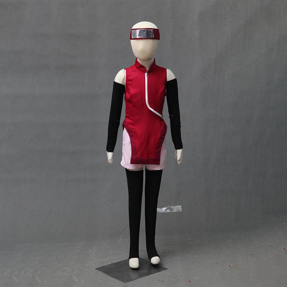 Anime Boruto Uchiha Sarada Cosplay Costume Outfit Kit