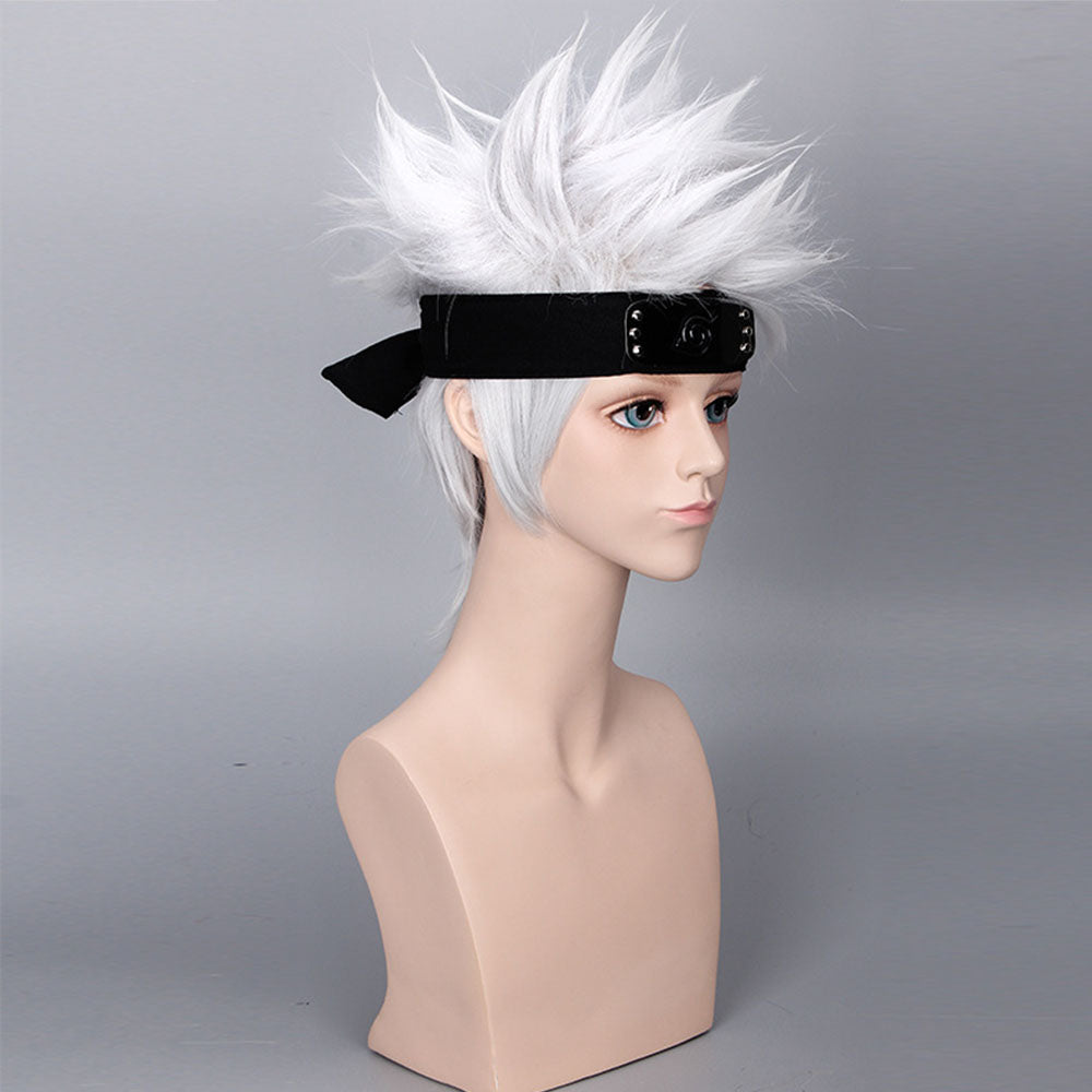 Anime Naruto Kakashi Costume Accessories Kit Wig Mask Headband