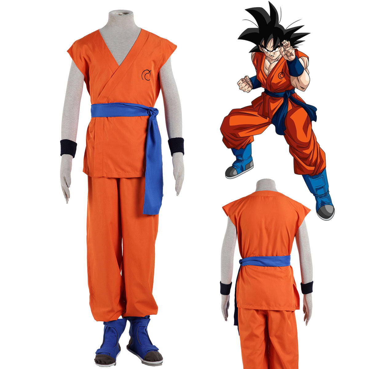 Halloween Dragon Ball Costume Son Goku Training Cosplay Outfits Kit