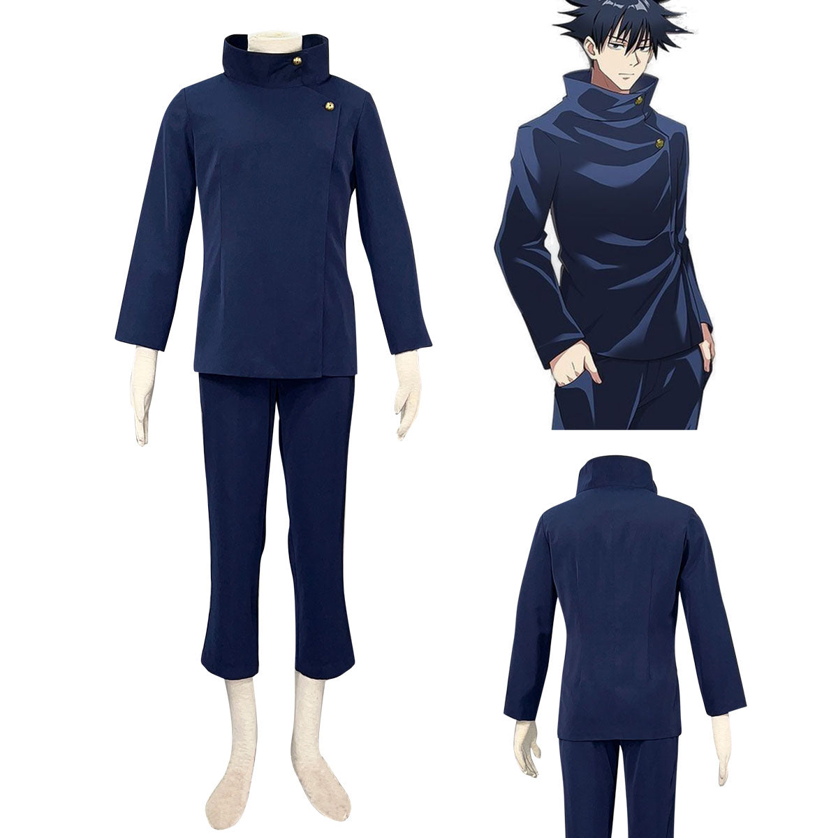 Anime Jujutsu Kaisen Fushiguro Megumi Cosplay Costume Unifrom Kit