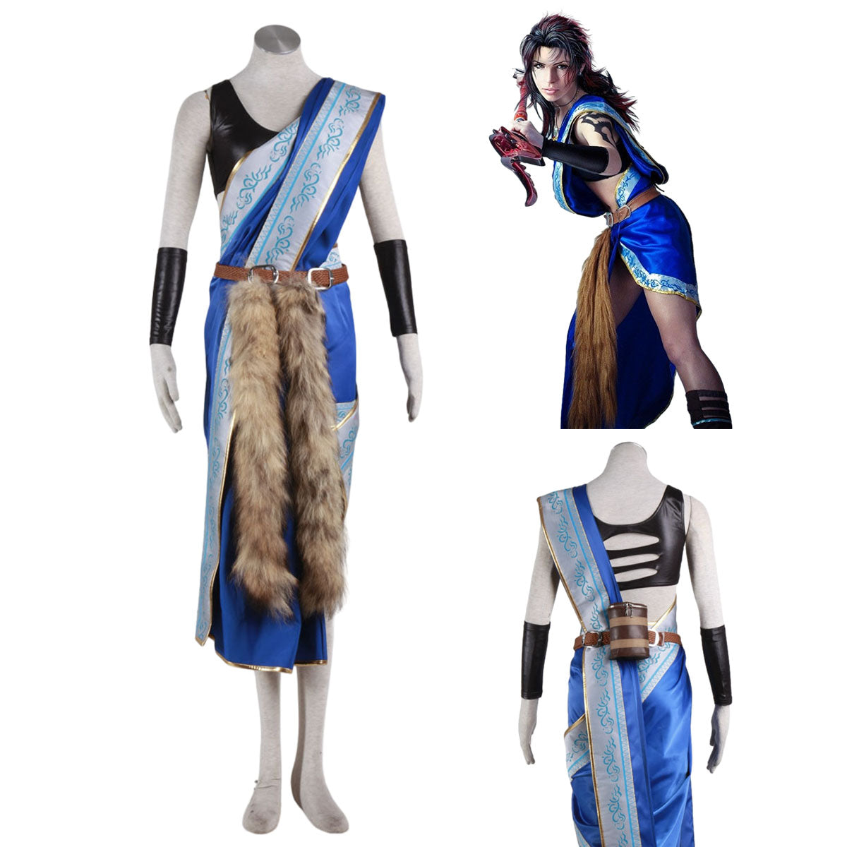 Final Fantasy 13 Costume Oerba Yun Fang Cosplay Outfit Kit