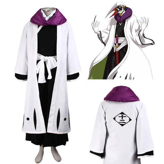 Anime Bleach Kurotsuchi Mayuri Costume Kimono Outfit Kit 12th Division Captain Cosplay