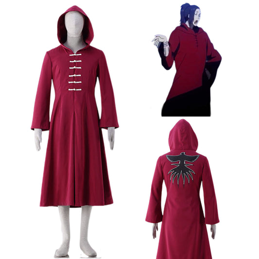 Anime Tokyo Ghoul Costume Rabbit Aogiri Tree Cosplay Red Long Cloak