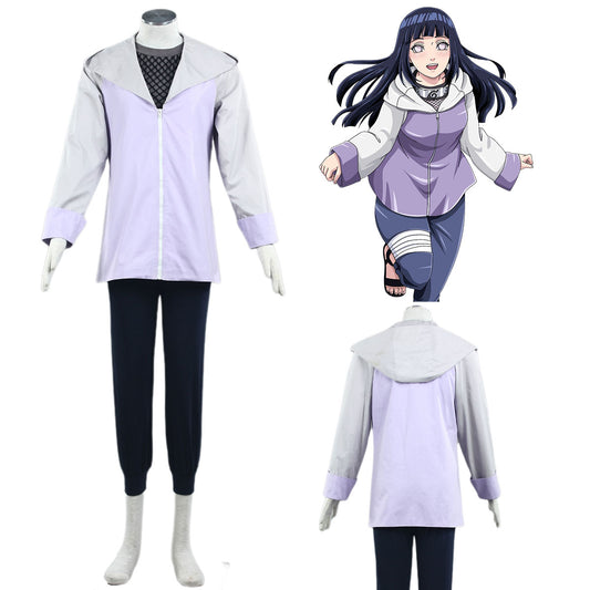 Naruto Shippuden Hyuga Hinata Cosplay Costume Outfit Kit with Headband