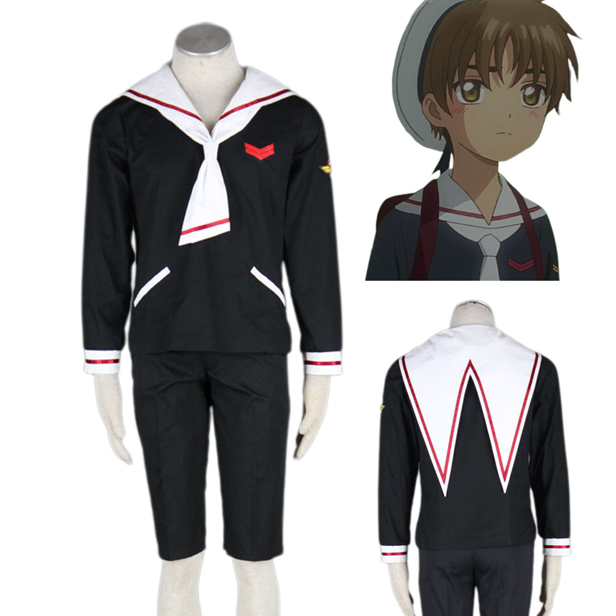 Cardcaptor Sakura Costume LI Syaoran Cosplay School Uniform Kit