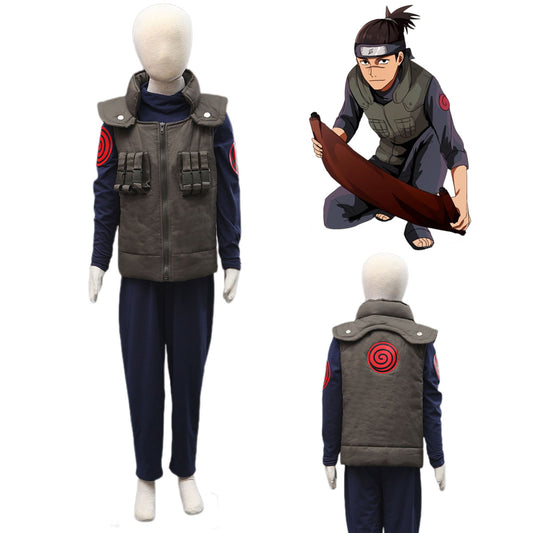 Anime Naruto Shippuden Kakashi Cosplay Jonin Elite Ninja Uniform