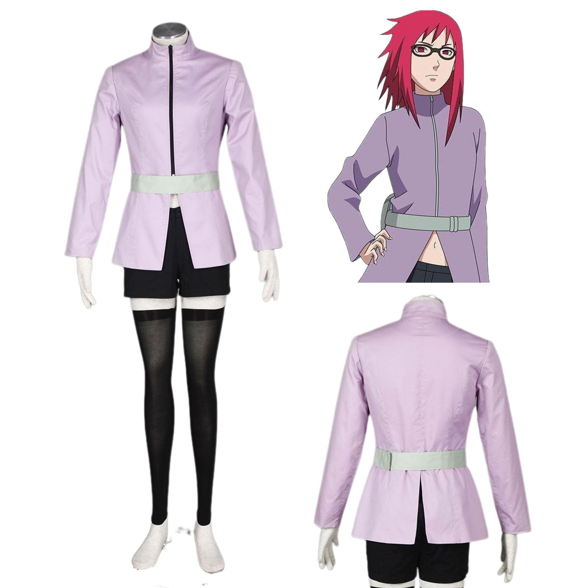 Anime Naruto Karin Cosplay Costume full Outfit Kit