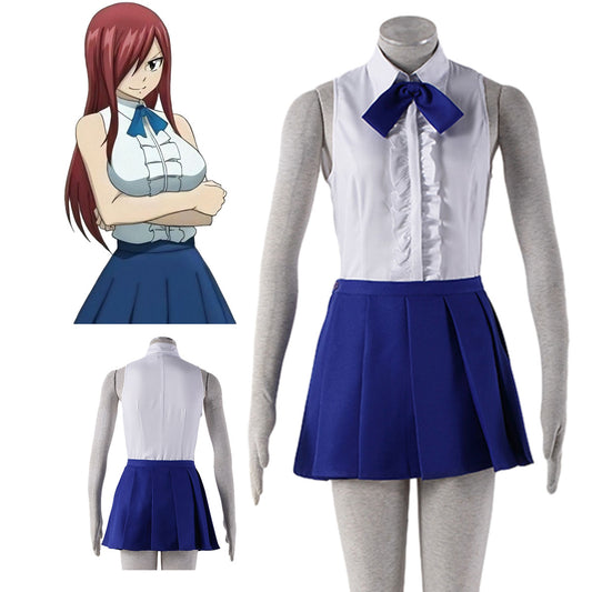 Fairy Tail Erza Scarlet Cosplay Costume Outfit Kit