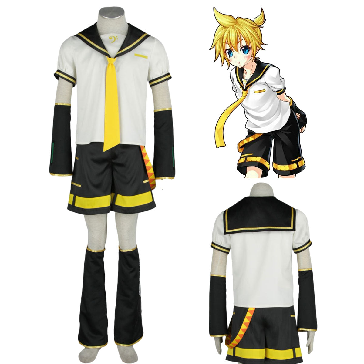 Vocaloid Costumes Kagamine Len Cosplay Kit full Outfit with Accessories