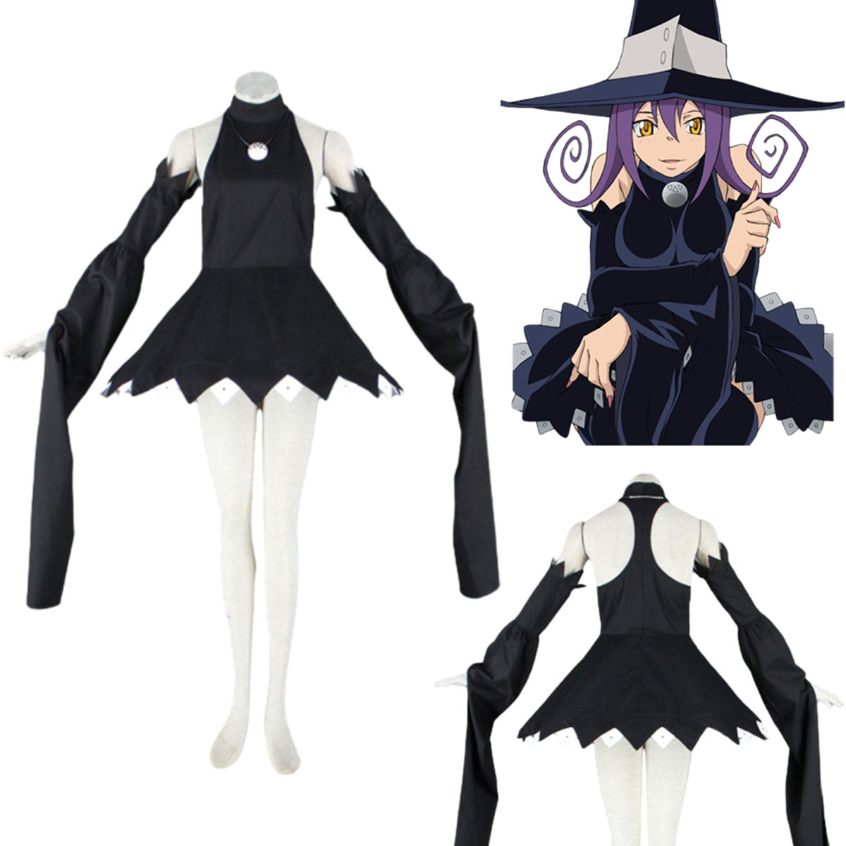 Soul Eater Costume Demon Cat Beja Cosplay Outfit Kit with Hat