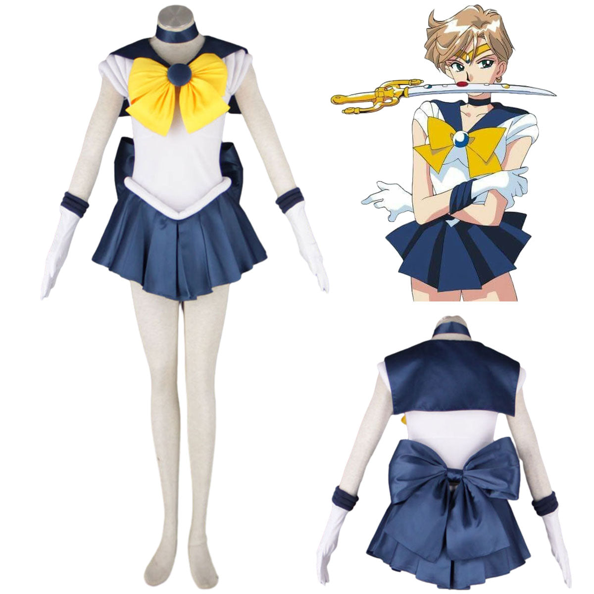 Sailor Moon Sailor Uranus Tenou Haruka Cosplay Costume Kit with Accessories