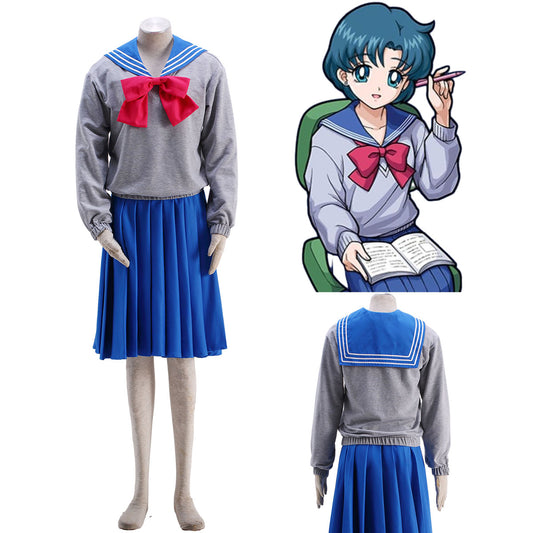 Sailor Moon Sailor Mercury Mizuno Ami Costume School Uniform Kit