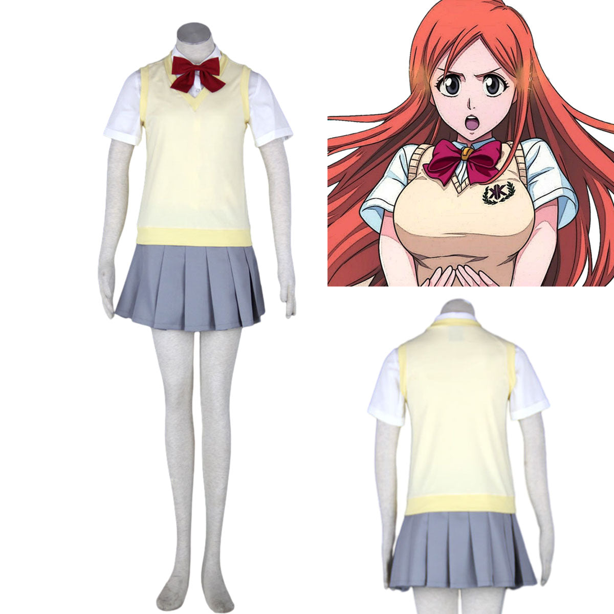 Anime Bleach Karakura High School Uniform Costume full Outfit Kit