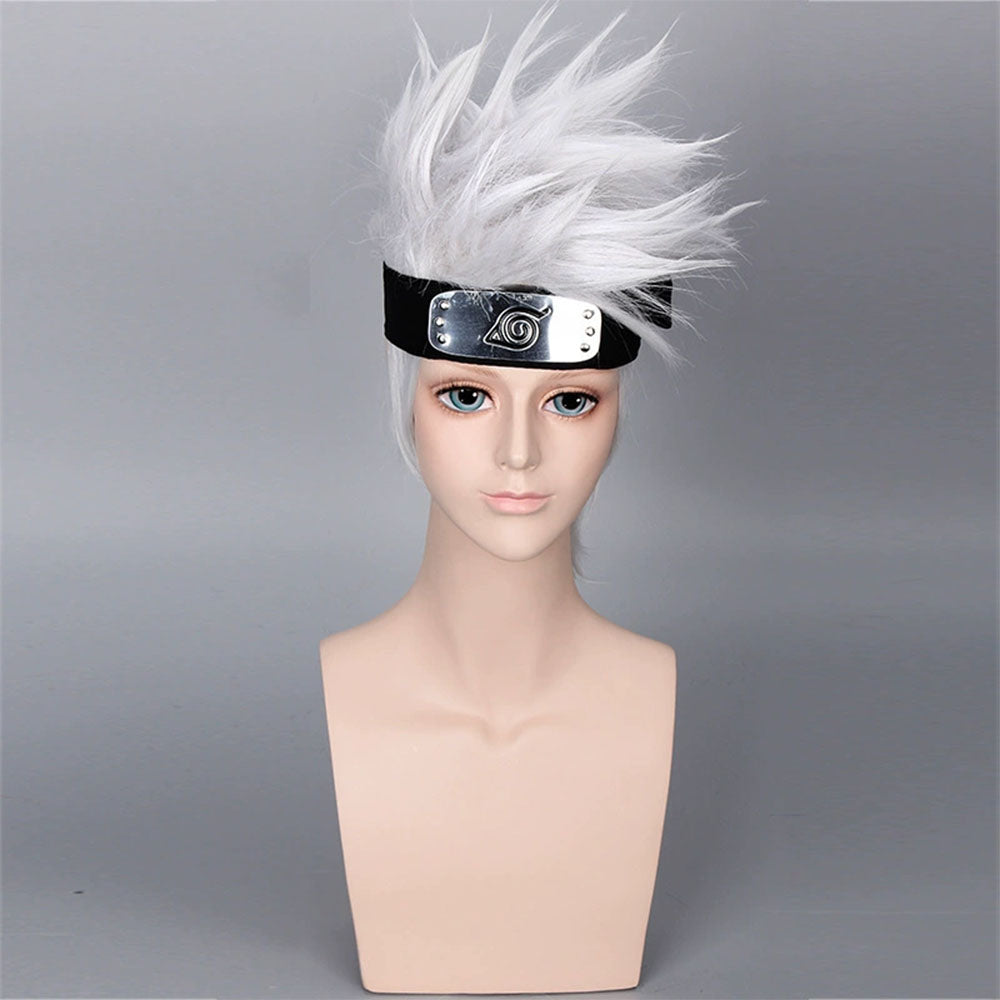 Naruto Costume Hatake Kakashi Cosplay Wig with Headband