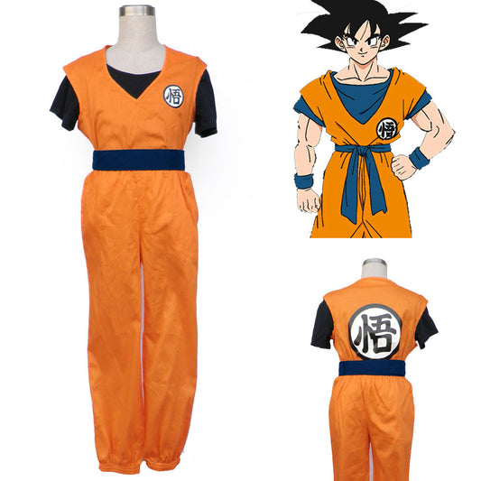 Halloween Dragon Ball Costume Son Goku Training Outfits with Wristband