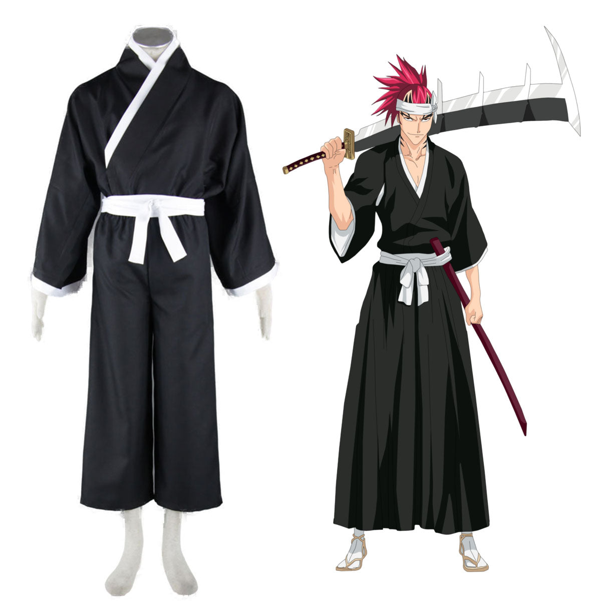 Anime Bleach Abarai Renji Die pa Cosplay Costume full Outfit Kit