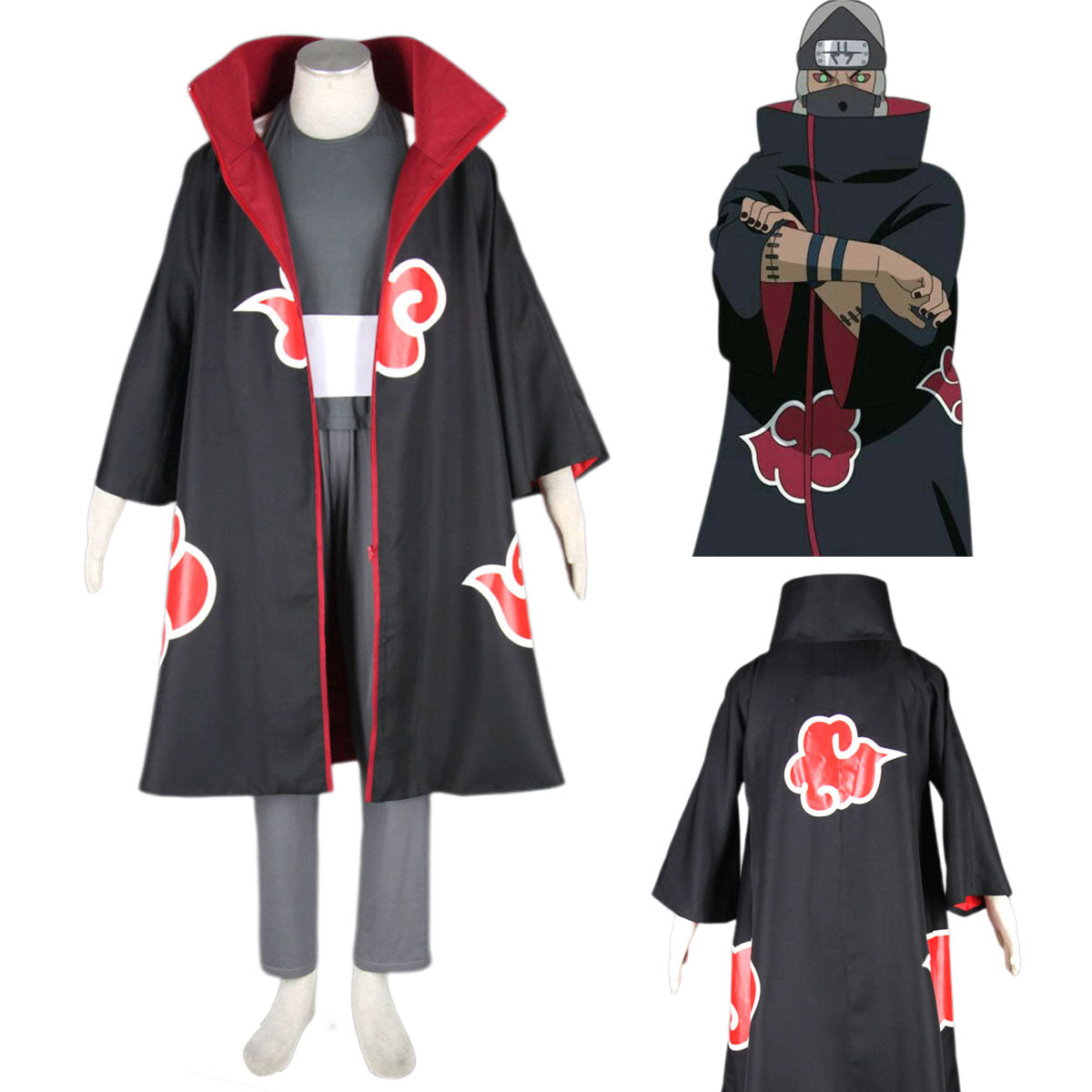 Naruto Cosplay Shippuden Kakuzu Costume Outfit Kit with Mask