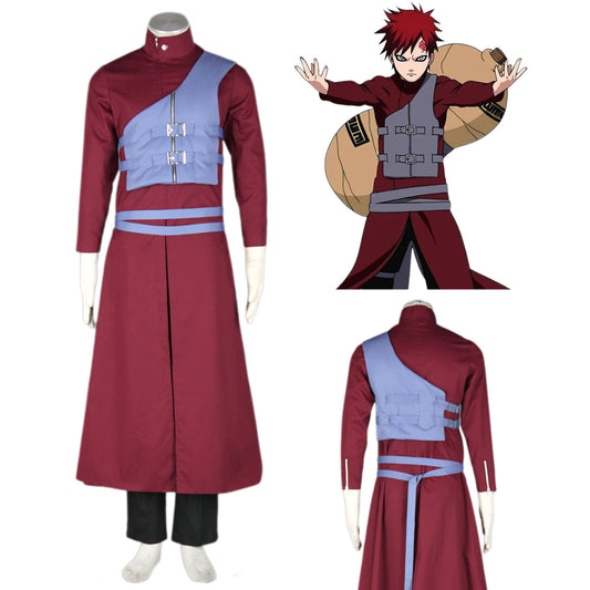 Anime Naruto Shippuden Gaara Cosplay Costume Outfit Kit