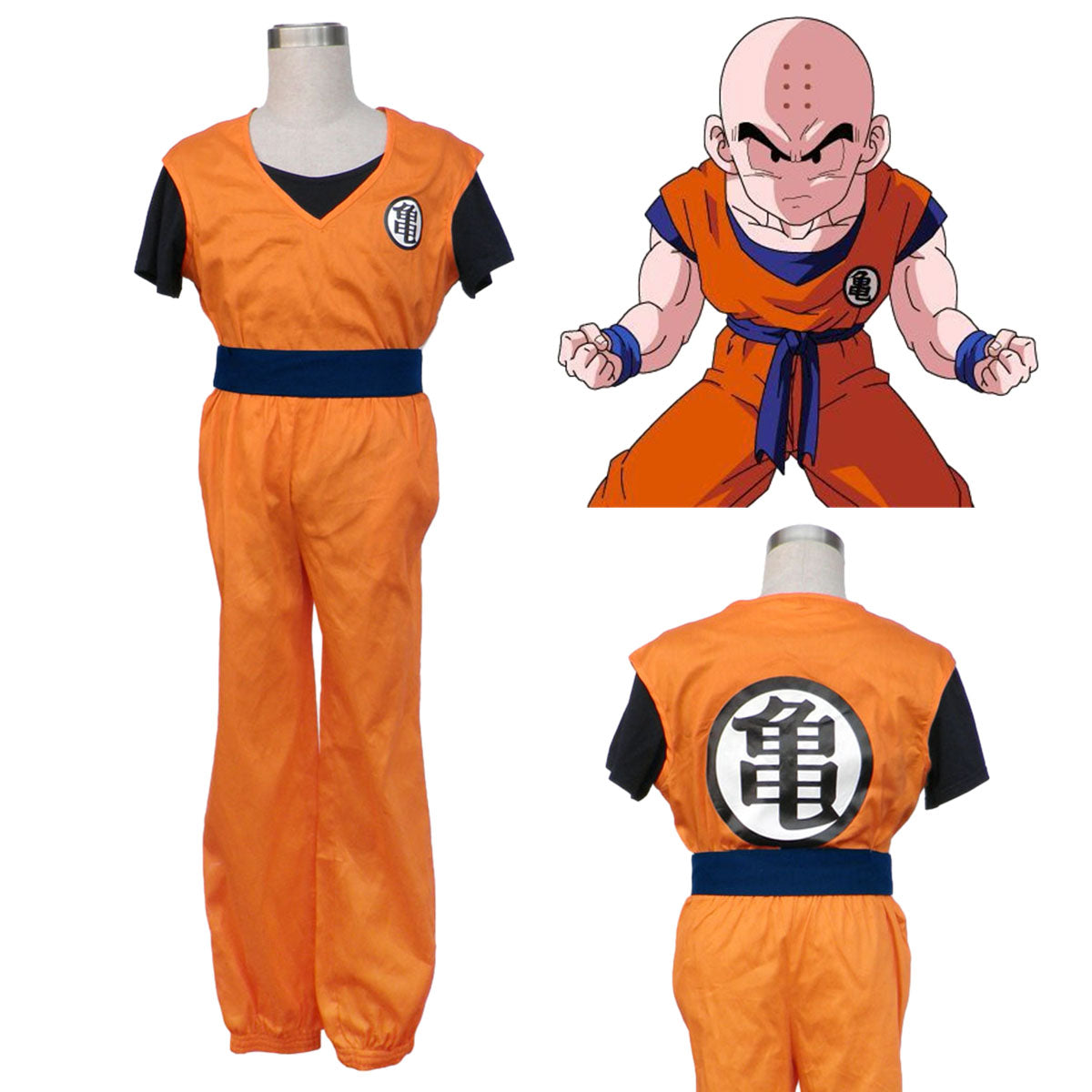 Dragon Ball Costume Son Goku Training Outfits with Wristband