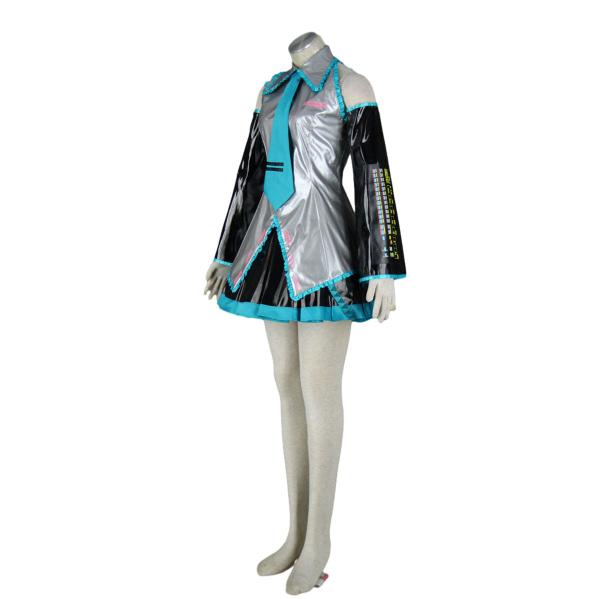 Vocaloid Costumes Hatsune Miku Rody Cosplay Silver Dress Kit with Accessories