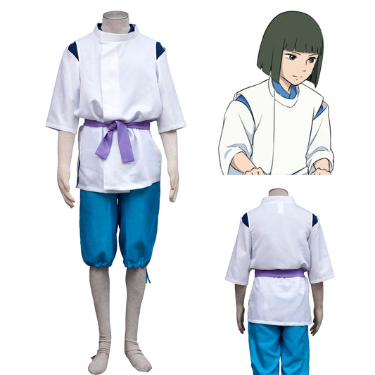 Spirited Away Costume The White Dragon Haku Cosplay Outfits Kit