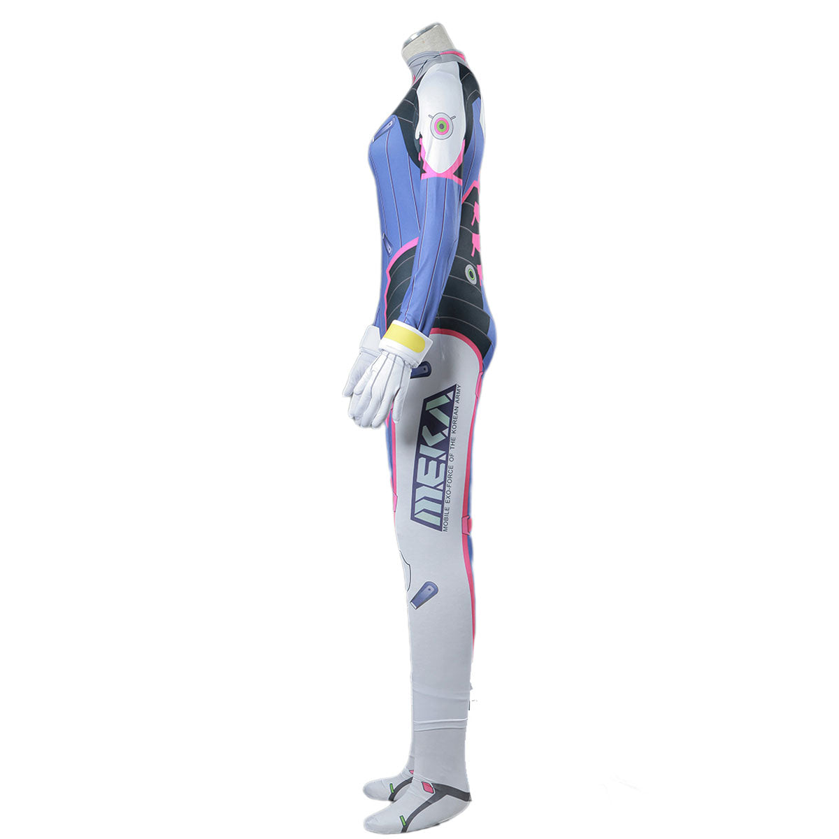 Overwatch DVA Hana Cosplay Stretchable Costume Jumpsuit Kit