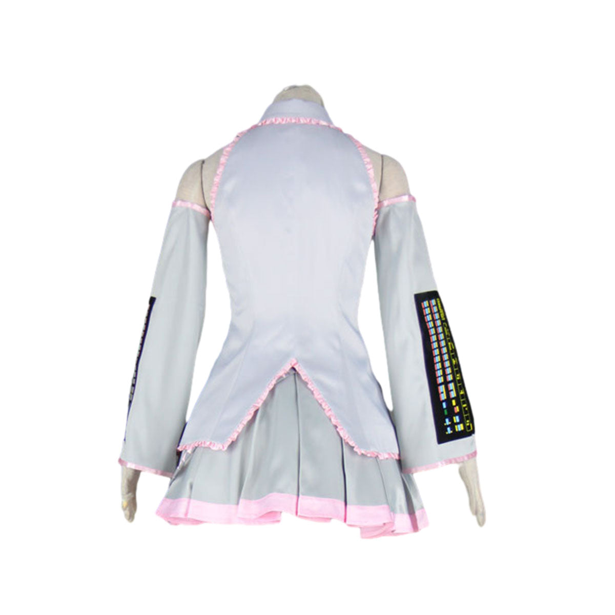 Vocaloid Costumes Spring Sakura Miku Cosplay Silver Dress Kit with Accessories