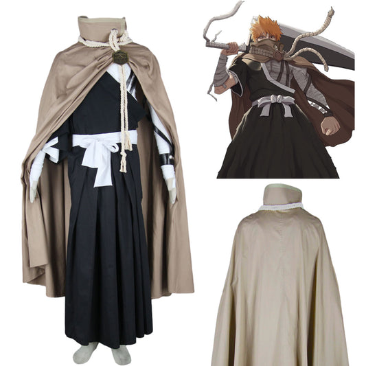 Anime Bleach Ichigo Kurosaki Costume Cosplay full Outfit Kit with Accessories