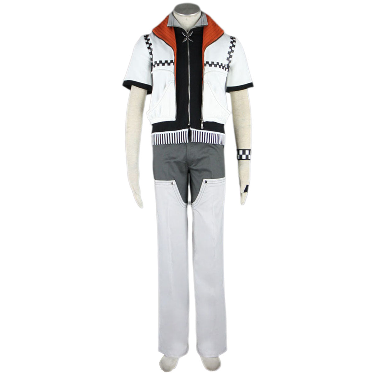 Game Kingdom Hearts Cosplay Roxas Costume Outfits Kit with Accessories