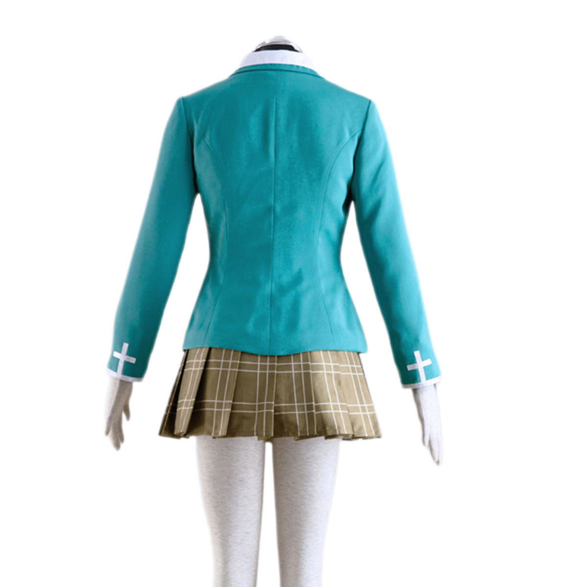 Rosario+Vampire Costumes Moka Akashiya Cosplay Uniform Kit with Necklace