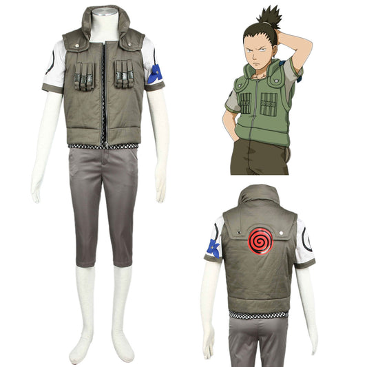 Anime Naruto Nara Shikamaru Cosplay Costume full Outfit Kit