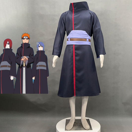 Anime Naruto Costume Amegakure Ninja Konan Pain Costume Cloak