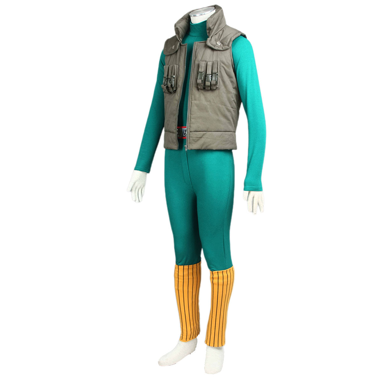 Naruto Shippuden Might Guy Green Cosplay Costume full Outfit Kit