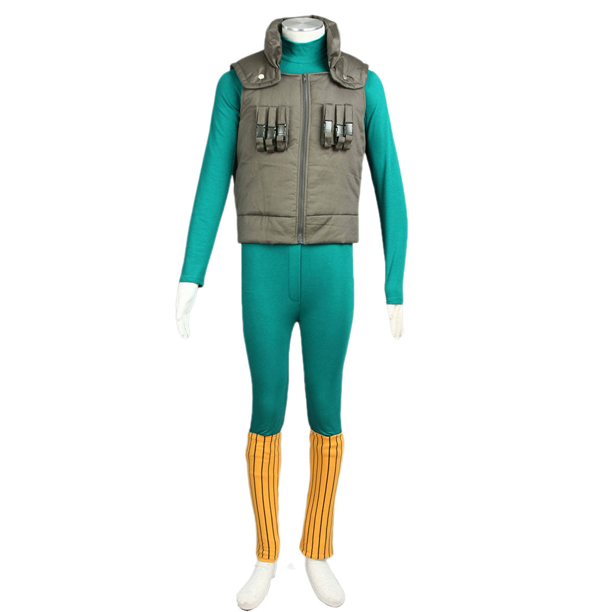 Naruto Shippuden Might Guy Green Cosplay Costume full Outfit Kit