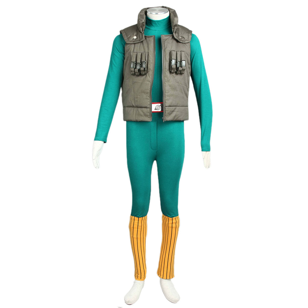 Naruto Shippuden Might Guy Green Cosplay Costume full Outfit Kit