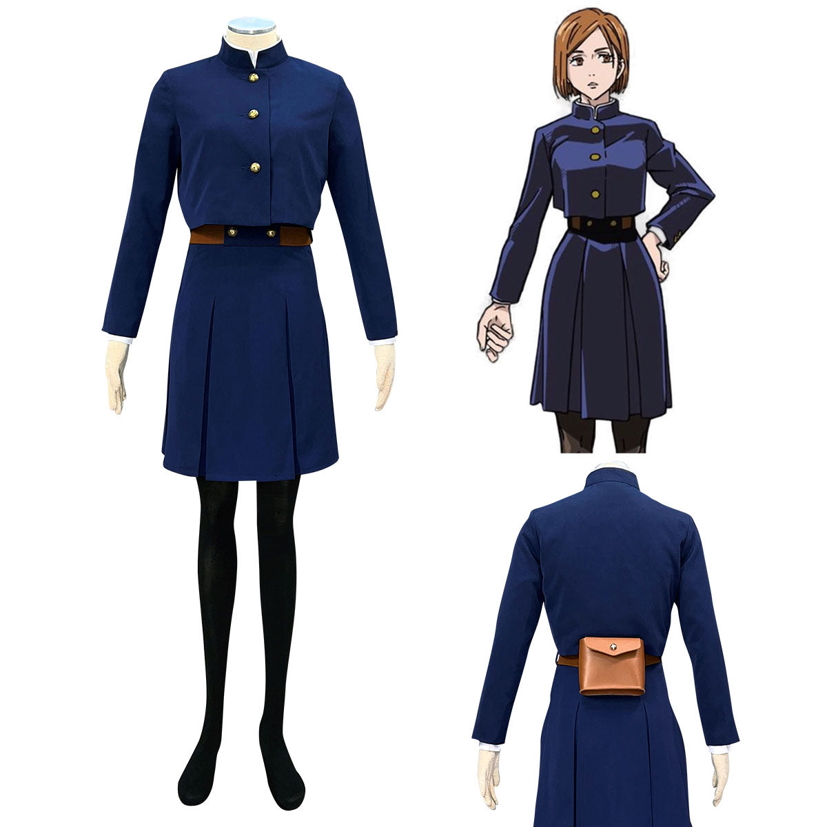 Anime Jujutsu Kaisen Kugisaki Nobara Cosplay Costume Uniform Kit