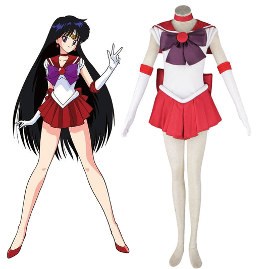 Sailor Moon Sailor Mars Heino Rei Cosplay Costume Kit with Accessories