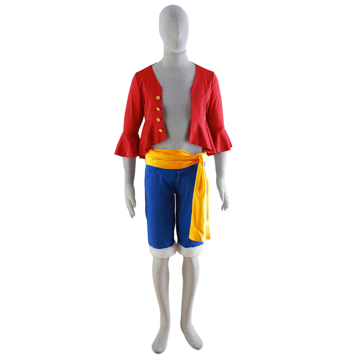 Anime One Piece Luffy Cosplay Costume Kit with Hat