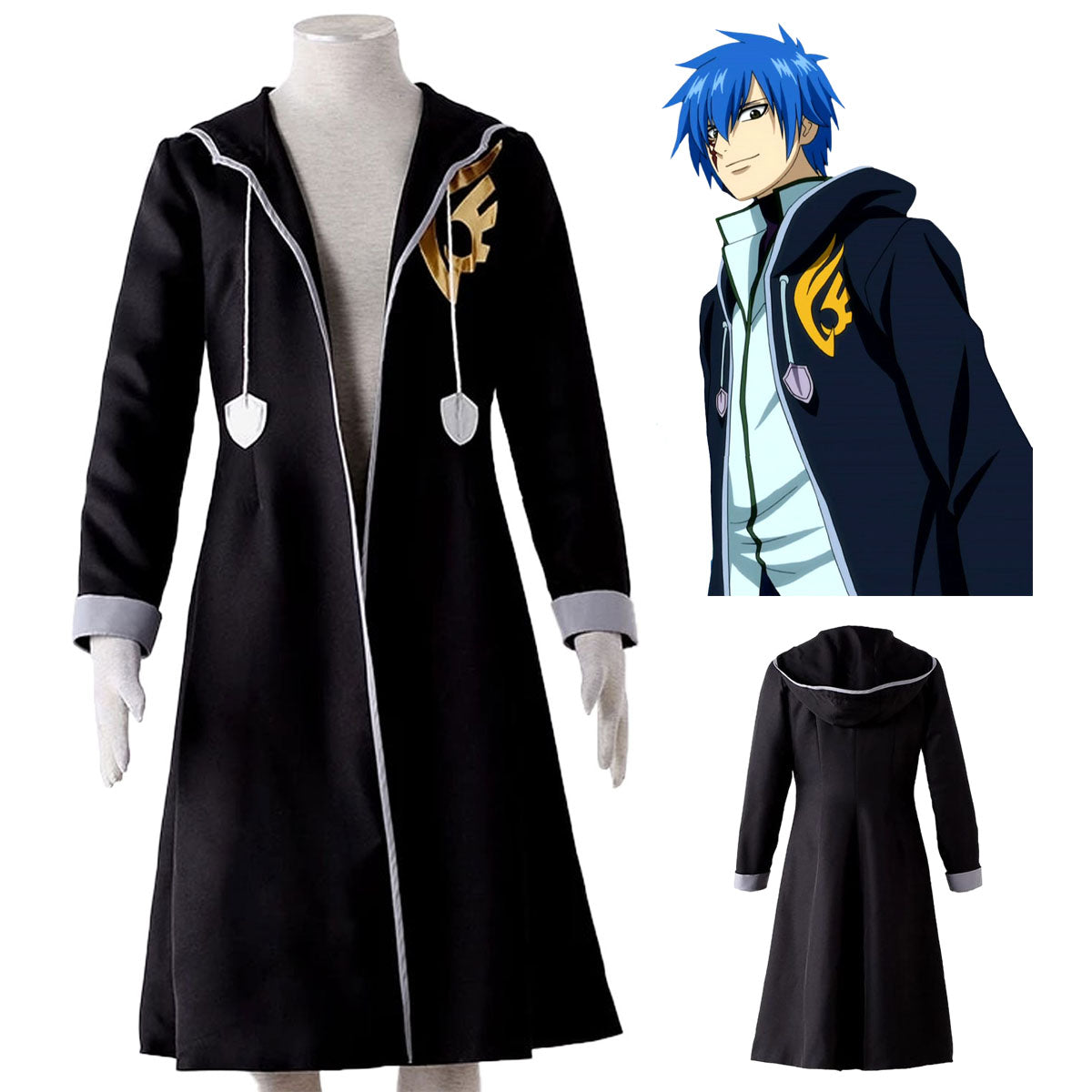 Fairy Tail Jellal Fernandes Cosplay Costume Cloak