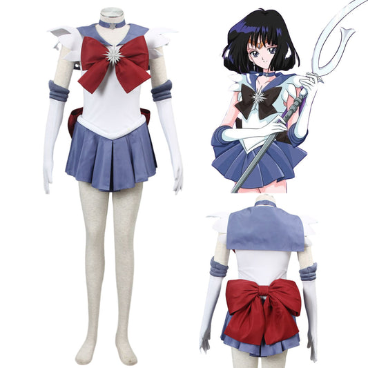 Sailor Moon Sailor Saturn Tomoyo Hotaru Cosplay Costume Kit with Accessories