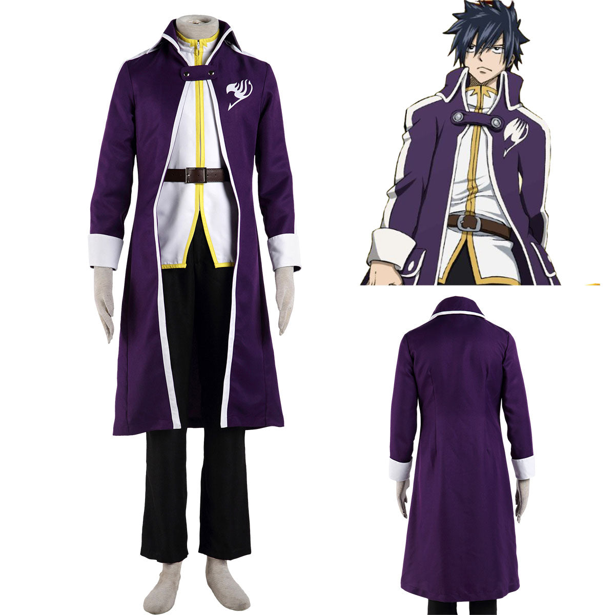 Fairy Tail Big Magic Bucket Traps Costume Gray Fullbuster Cosplay Full Outfit Kit