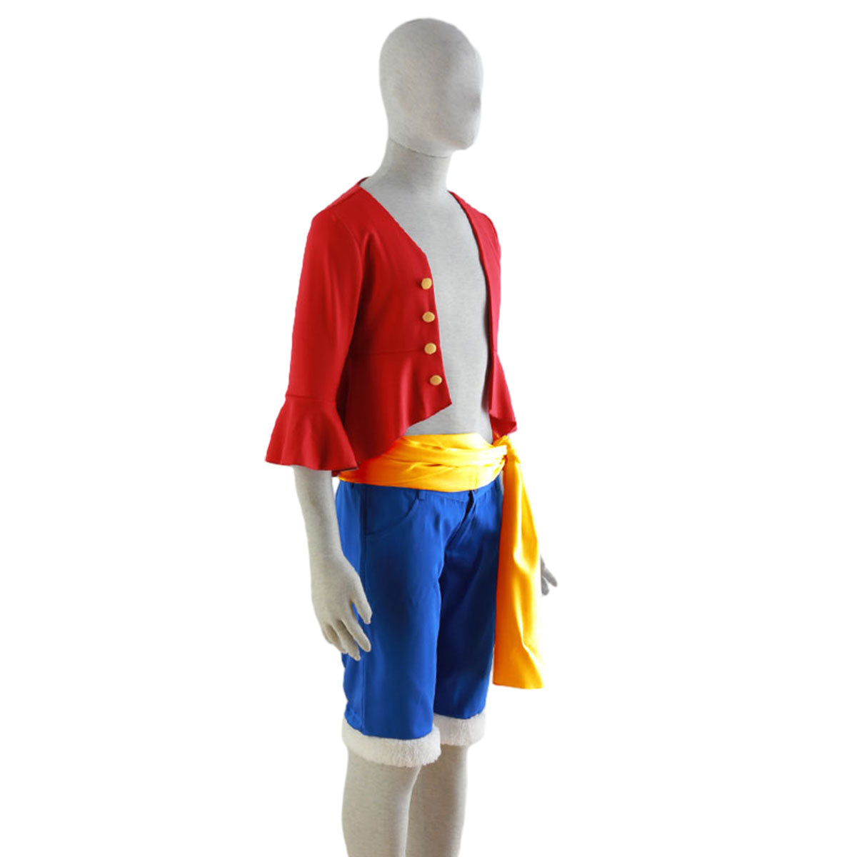 Anime One Piece Luffy Cosplay Costume Kit with Hat