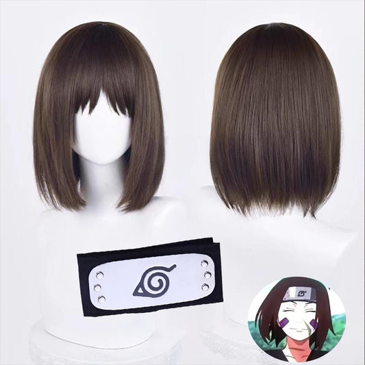 Naruto Costume Nohara Rin Cosplay Wig with Headband