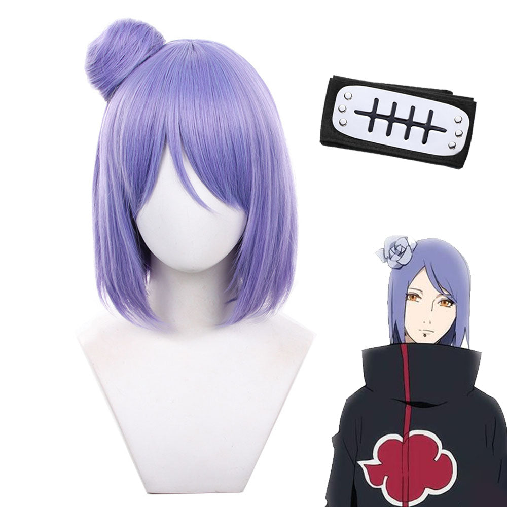 Naruto Costume Konan Cosplay Wig with Headband